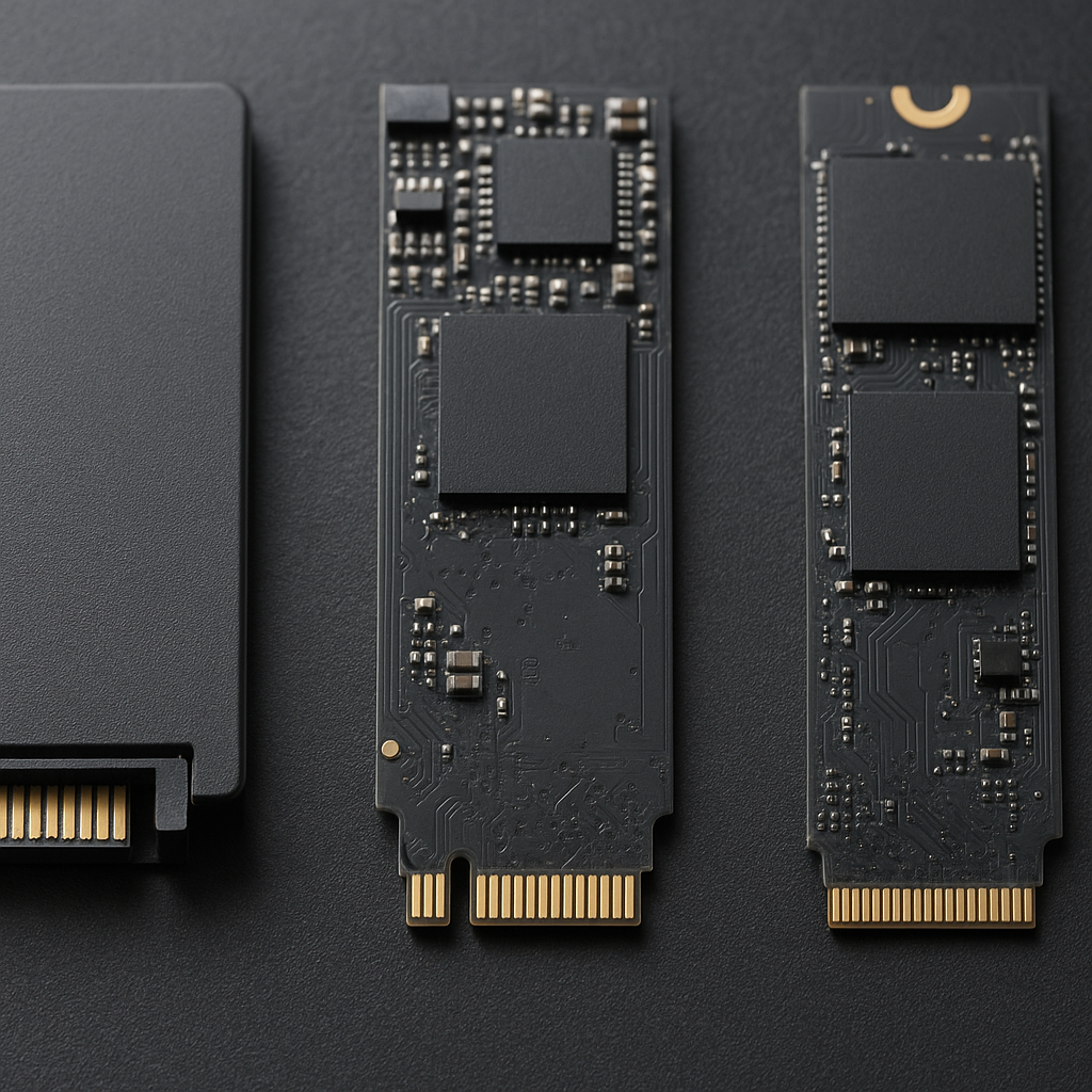 Jakie są różnice między SATA, PCIe i NVMe.